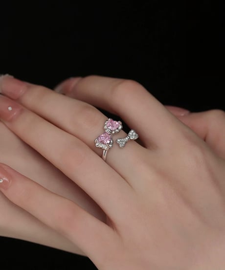 Pink flutter ring