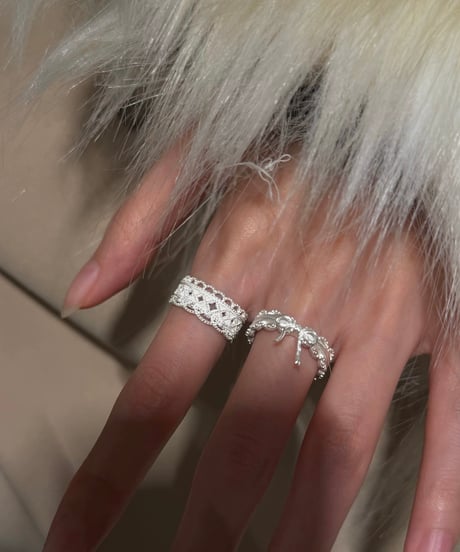 Elegance lace  ribbon ring