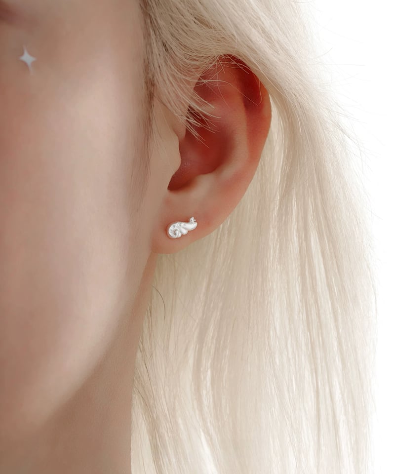 PLOW Wreath Pierce Small pair シルバー925ピアス Angel stud pierce | NOVER