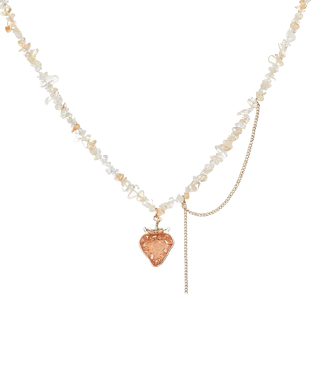 Strawberry crystal necklace