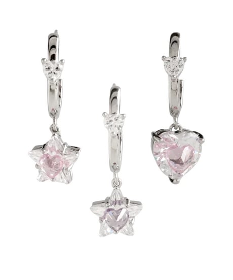 Clear star & heart pierce