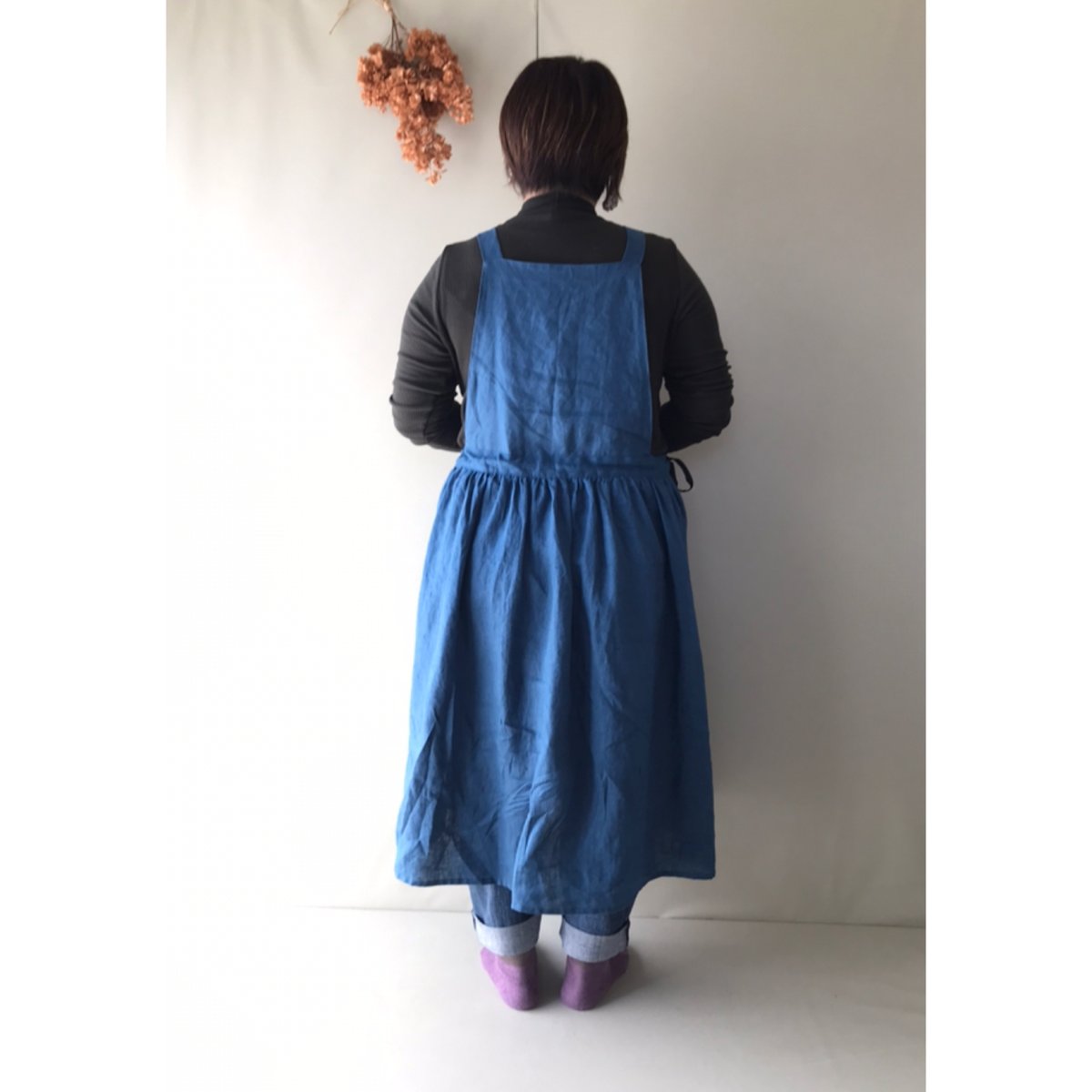 ハンドメイド作家 nono フーワンピ&エプロンワンピ 2着set