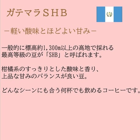 ガテマラSHB 生豆