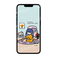 スマホ用壁紙　いつでもなでられにおいで　ハリネズミ