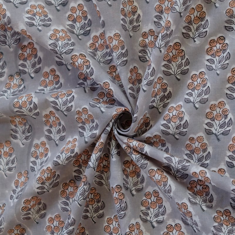 インド綿のハンドブロックプリント #2503030122111 | Jolie Material