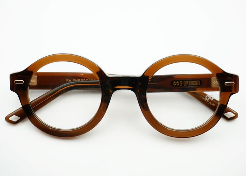 OLIVER GOLDSMITH オリバーゴールドスミス SHEPPERTON シェパートン ラウンドフレーム サングラス 眼鏡 クリアイエロー/ブラウン - ファッション小物 OLIVER GOLDSMITH オリバーゴールドスミス