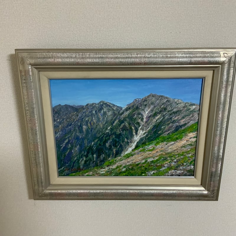 夏の白馬岳 油彩画 Mt.Hakuba in summer oil painting | 上井