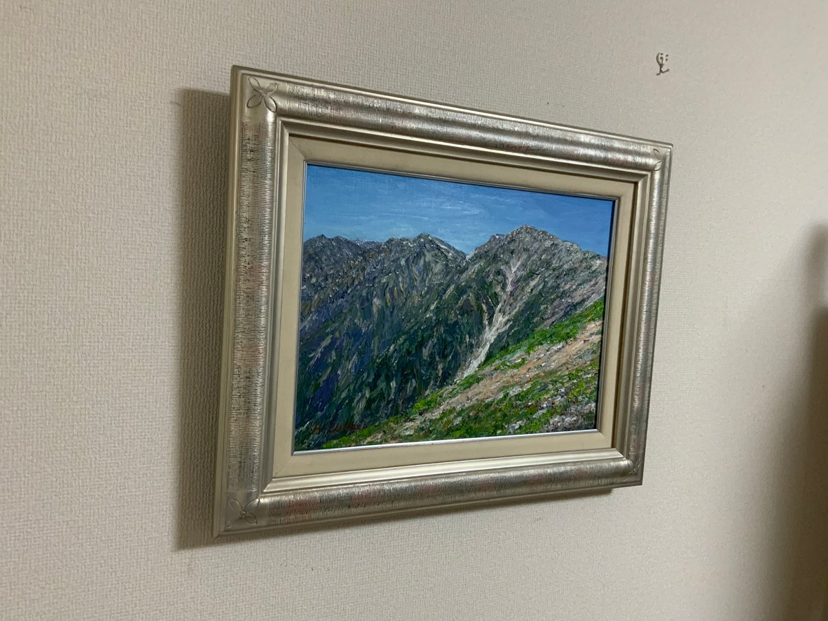 夏の白馬岳 油彩画 Mt.Hakuba in summer oil painting | 上井