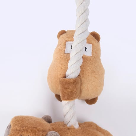無着色のコットンロープDOGTOY　なかよし親子