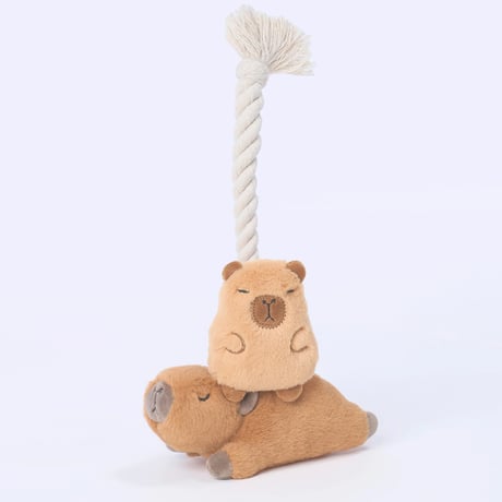 無着色のコットンロープDOGTOY　なかよし親子