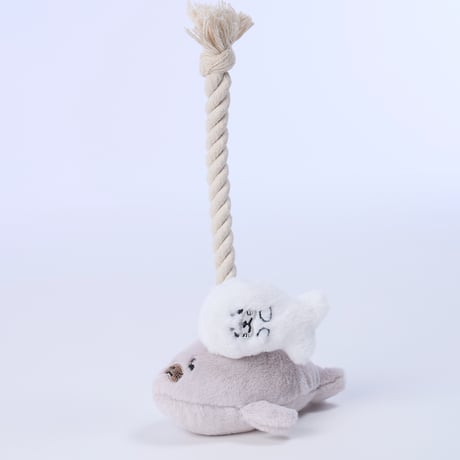 無着色のコットンロープDOGTOY　なかよし親子