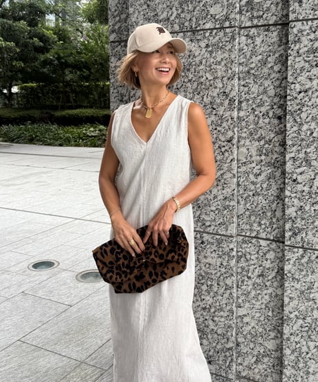 リネンサマードレス【White/Beige 全２色】