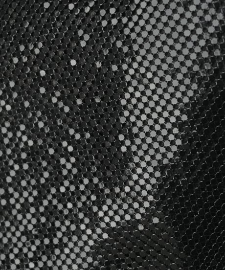 リングハンドル　メタルメッシュショルダーバッグ【Black｜Beige】
