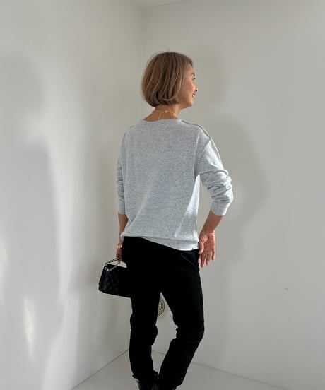 シーズンレスニットソートップス【 Light gray/Navy全２色 】
