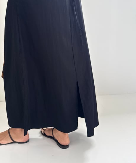 ウェストリボンサマードレス【White/Black 全２色】