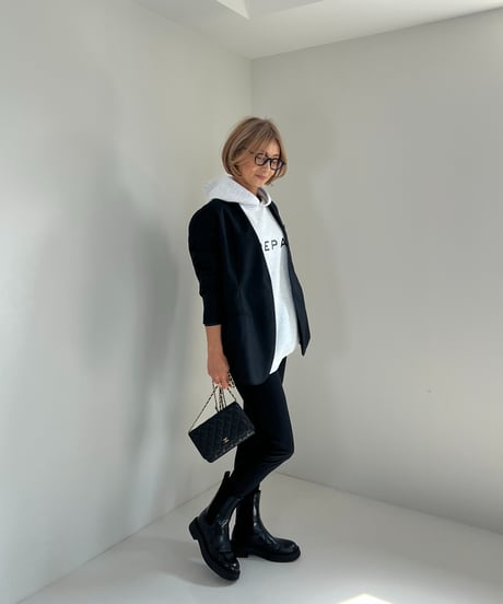 LOGOフーディトップス【 Light gray/Black全２色 】