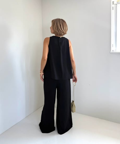 ノースリセットアップ【Beige/Black 全２色】