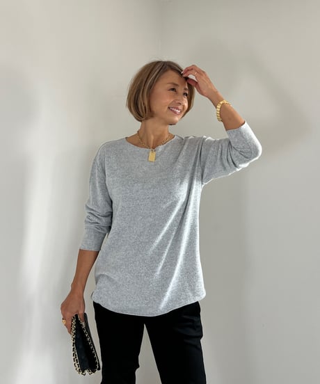 まとめてお得10%OFF!２色SET シーズンレスニットソートップス【 Light gray/Navy全２色 】