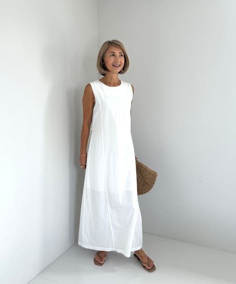 ウェストリボンサマードレス【White/Black 全２色】