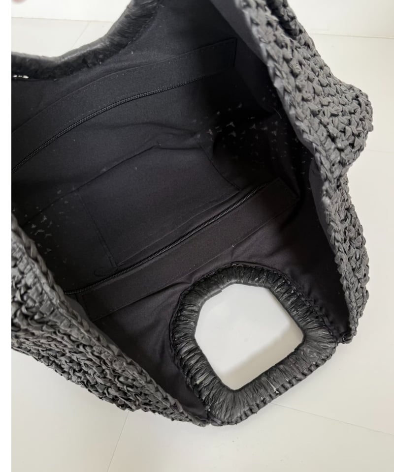 ハーフサークルBAG【Natural/Black 全2色】 | ABEREI