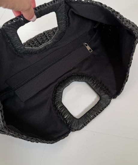 ハーフサークルBAG【Natural/Black 全２色】