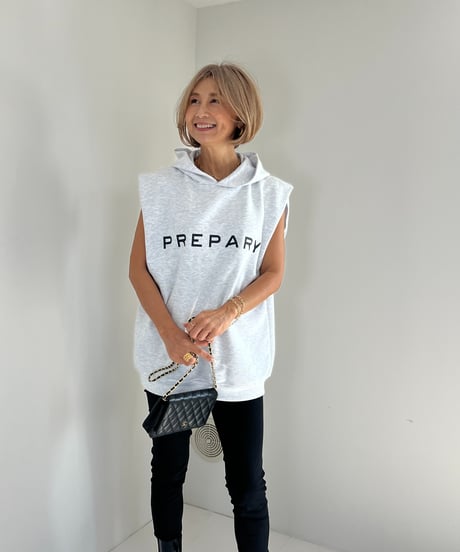 LOGOフーディトップス【 Light gray/Black全２色 】