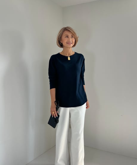 シーズンレスニットソートップス【 Light gray/Navy全２色 】