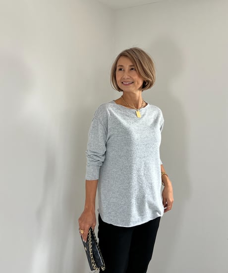 シーズンレスニットソートップス【 Light gray/Navy全２色 】