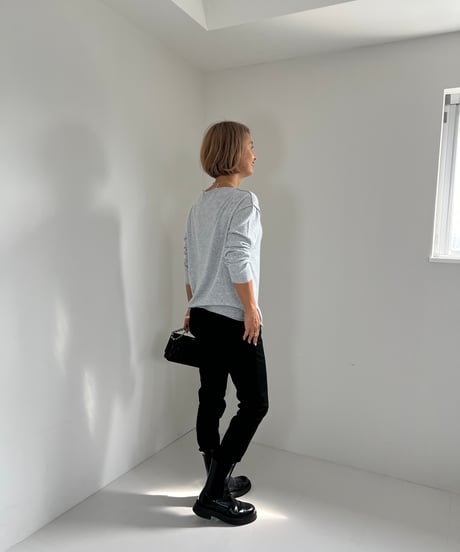 シーズンレスニットソートップス【 Light gray/Navy全２色 】