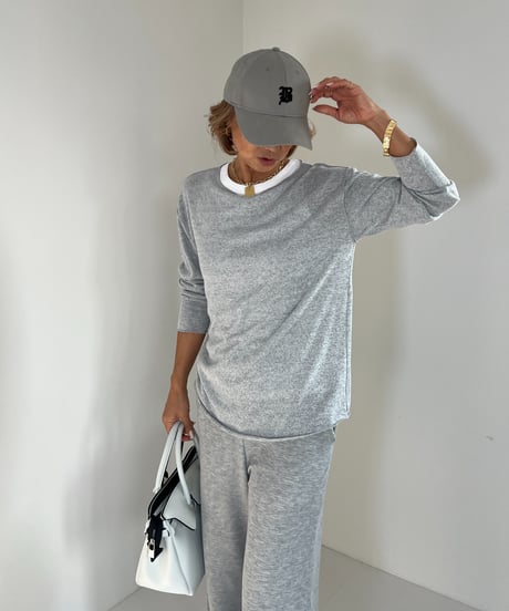シーズンレスニットソートップス【 Light gray/Navy全２色 】