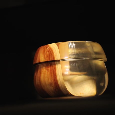[売約済] 銘木とレジンのカップ 'Planet'