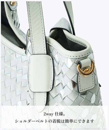 Lamb Leather Mesh Tote Bag（S）【031320】日本製