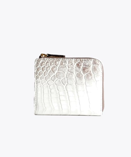 Crocodile L-shaped Zipper Mini Wallet【322981】日本製
