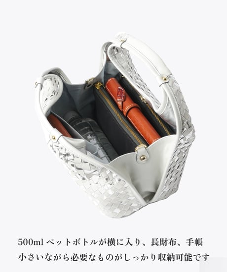 Lamb Leather Mesh 2way bag【322823】日本製