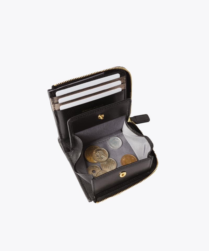 Lamb Leather L-shaped Zipper Mini Wallet【322853