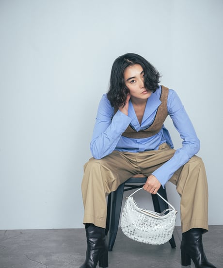 Lamb Leather 2way shoulder bag【322851】日本製
