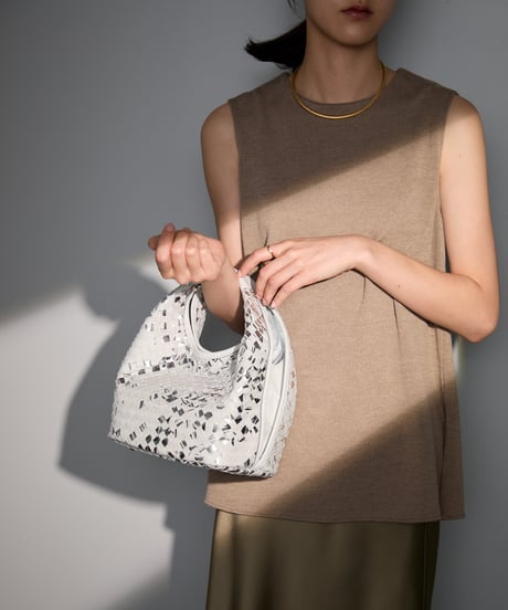 Lamb Leather Mesh 2way bag【322823】日本製