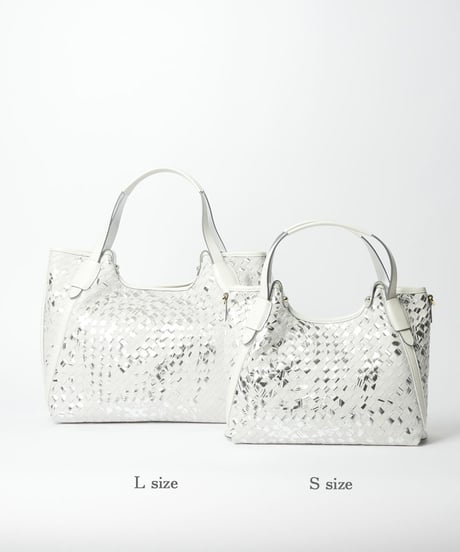 Lamb Leather Mesh Tote Bag（L）【031198】日本製 A4