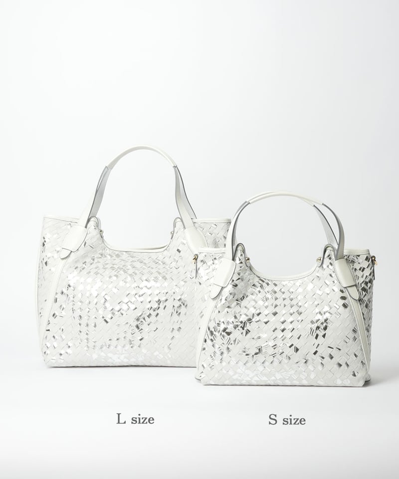 Lamb Leather Mesh Tote Bag（L）【031198】日本製 A4 | P