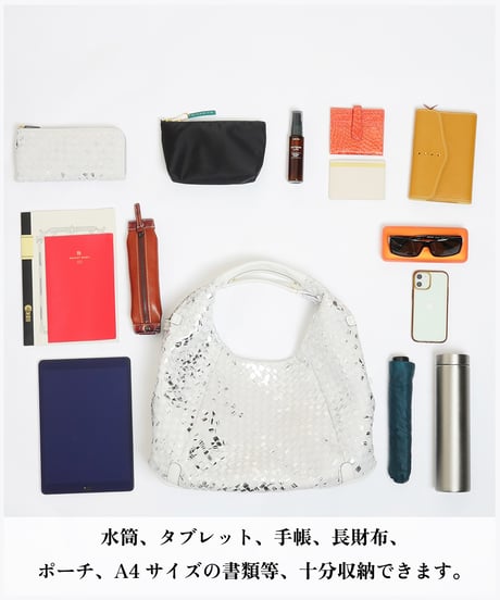 Lamb Leather Mesh Hobo【322822】日本製
