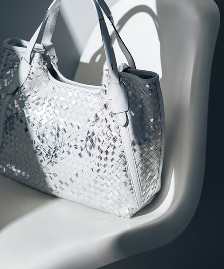 Lamb Leather Mesh Tote Bag（L）【031198】日本製 A4
