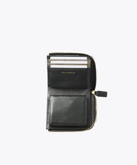 Lamb Leather L-shaped Zipper Mini Wallet【322853】日本製
