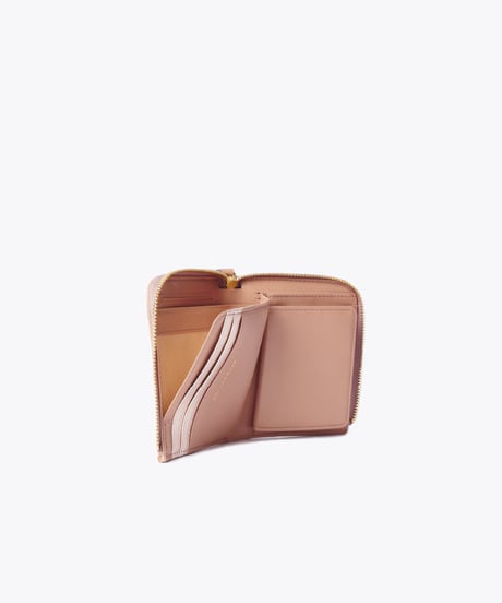 Lamb Leather L-shaped Zipper Mini Wallet【322853】日本製