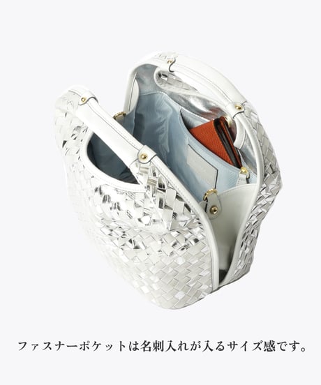 Lamb Leather Mesh 2way bag【322823】日本製