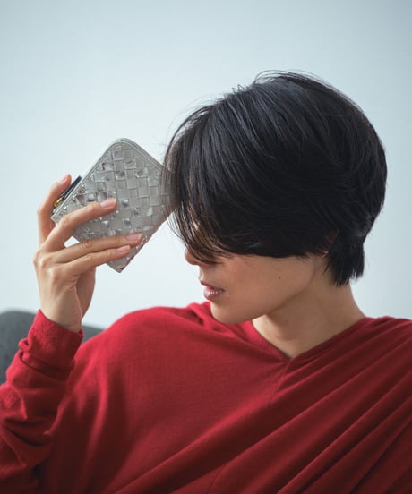 Lamb Leather L-shaped Zipper Mini Wallet【322853】日本製