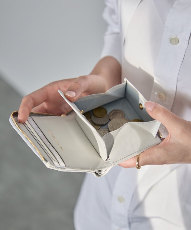 Lamb Leather L-shaped Zipper Mini Wallet【322853