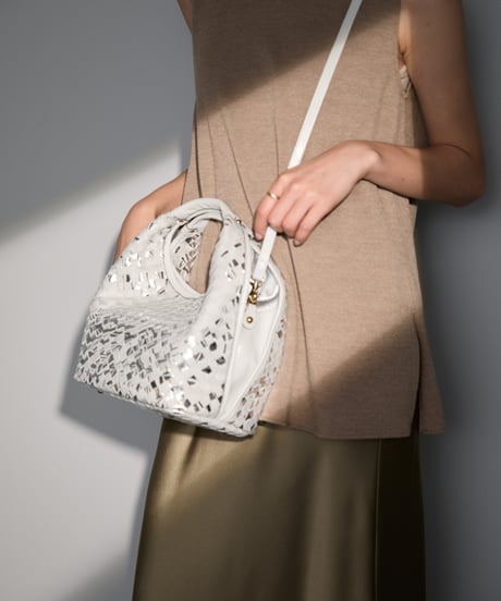 Lamb Leather Mesh 2way bag【322823】日本製