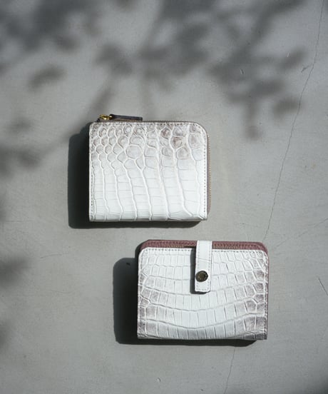 Crocodile L-shaped Zipper Mini Wallet【322981】日本製