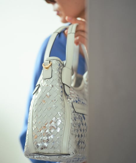 Lamb Leather Mesh Tote Bag（S）【031320】日本製