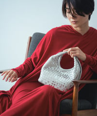 Lamb Leather Mesh 2way bag【322823】日本製